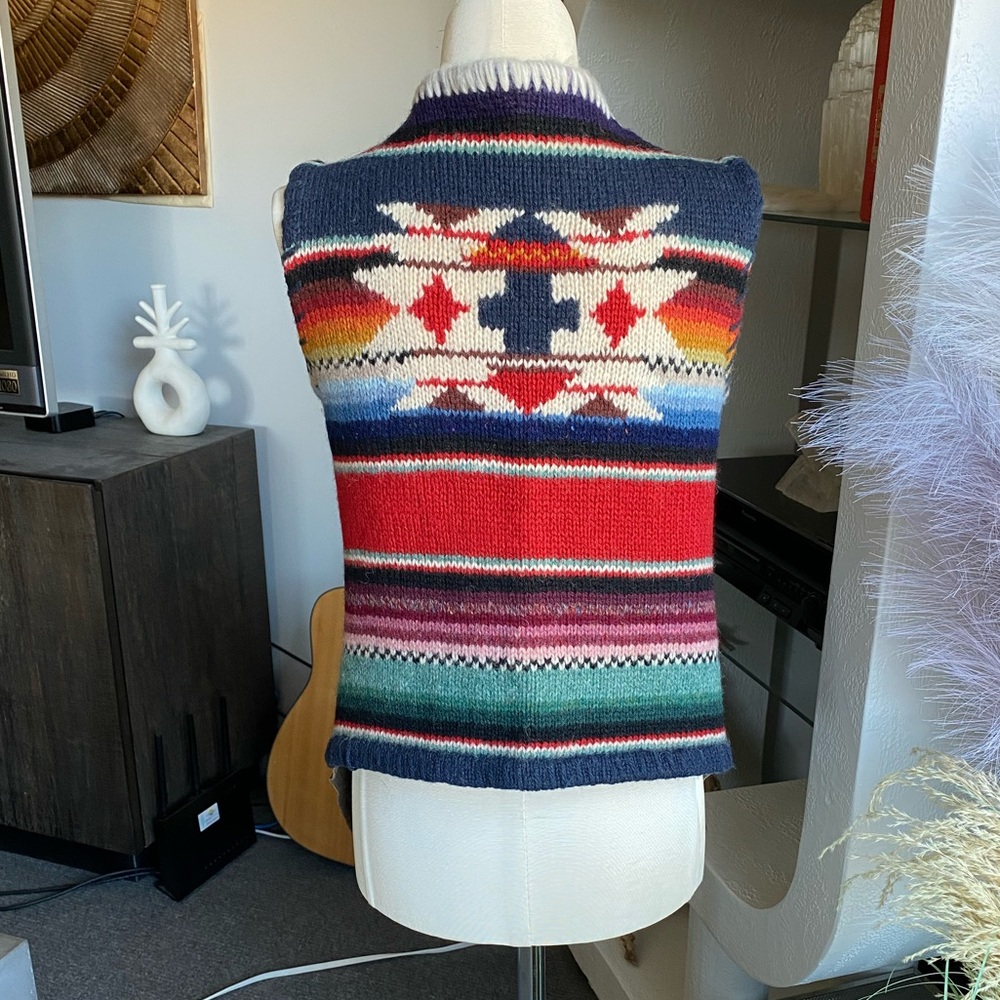 Custom Distressed Leather & Pendleton Western Bla… - image 3